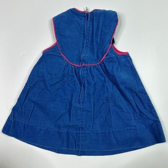 Vintage Hartstrings Blue Corduroy Jumper Dress Size 2T - Picture 2 of 7